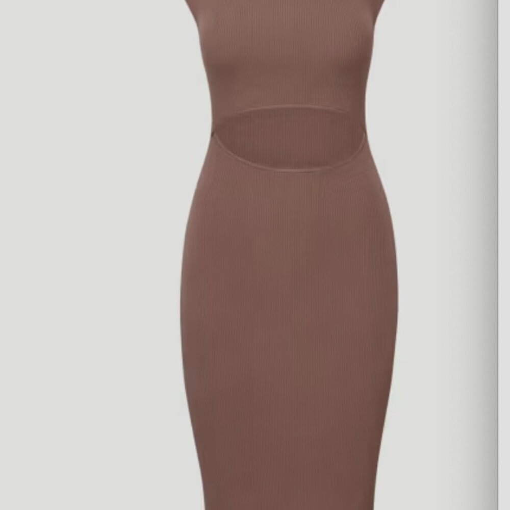Aritzia - Wilfred Free Cut-Out Knit Midi Dress